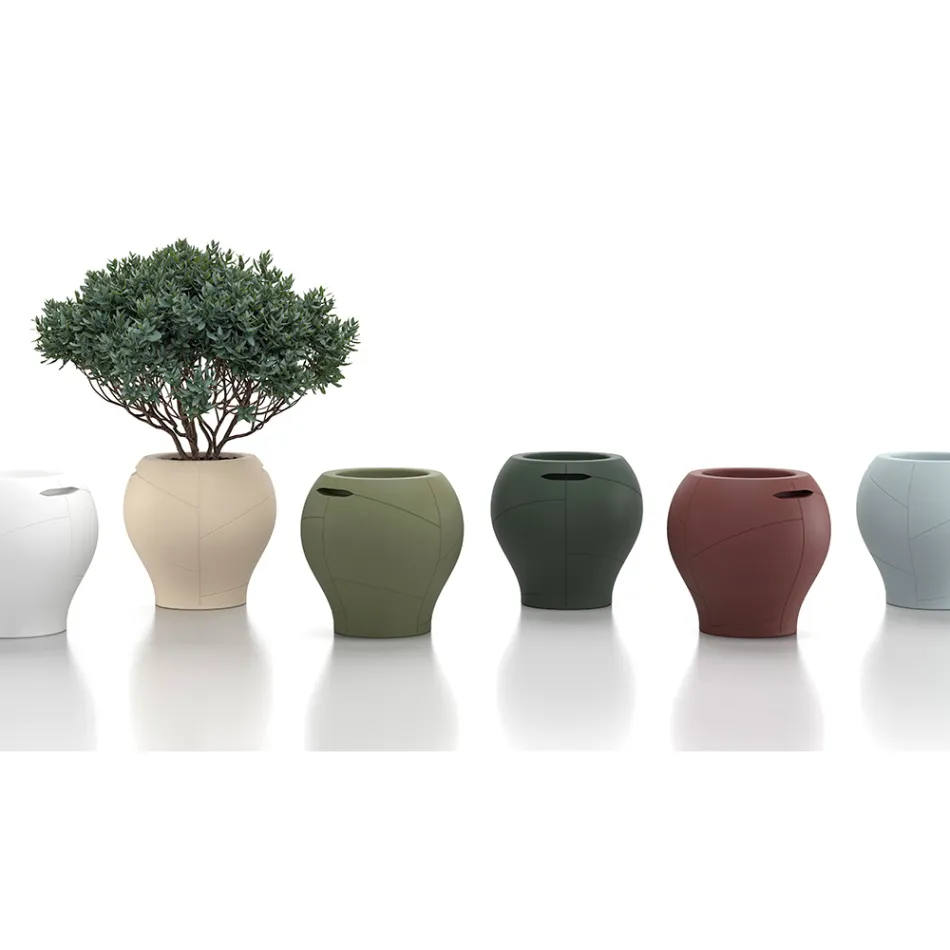 Vaso da Esterno in Diverse Finiture e Misure in Polietilene Made in Italy - Loto Viadurini