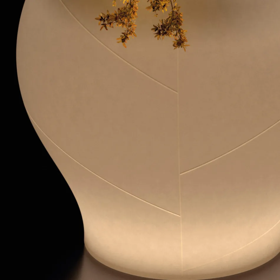 Vaso da Giardino Luminoso in Polietilene Alabasro Made in Italy - Loto Viadurini