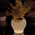 Vaso da Giardino Luminoso in Polietilene Alabasro Made in Italy - Selva