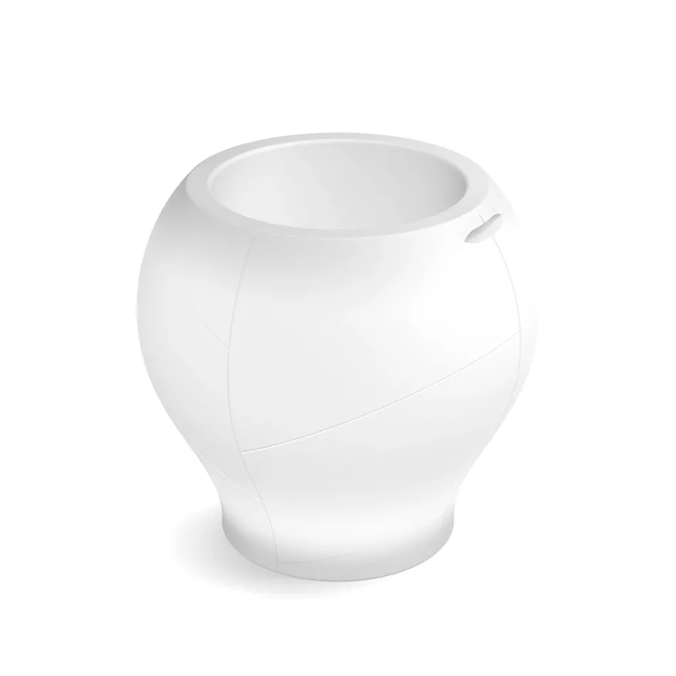 Vaso da Giardino Luminoso in Polietilene Bianco Made in Italy - Loto Viadurini