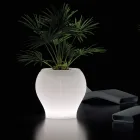 Vaso da Giardino Luminoso in Polietilene Bianco Made in Italy - Loto Viadurini