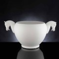 Vaso da Interno in Ceramica Bianca o Oro 24k Lavorata a Mano in Italia - Jacky