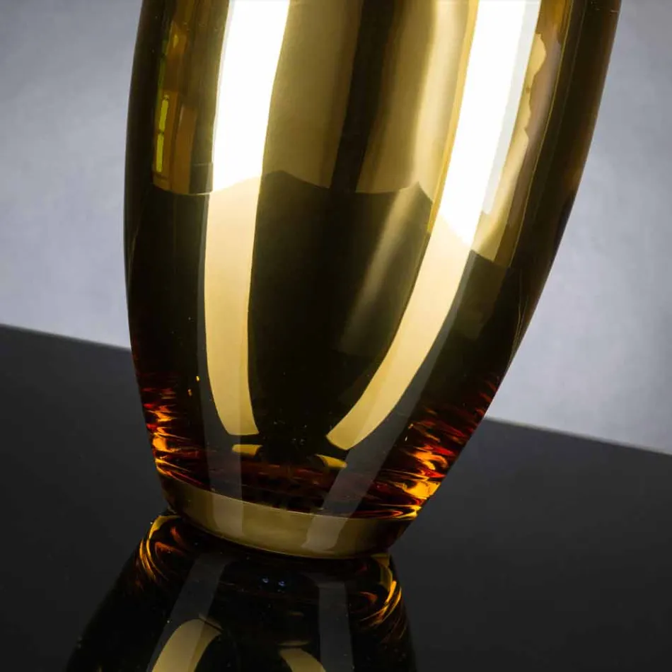 Vaso da Interno in Vetro Soffiato Finitura Oro Lavorato a Mano in Italia - Taka Viadurini