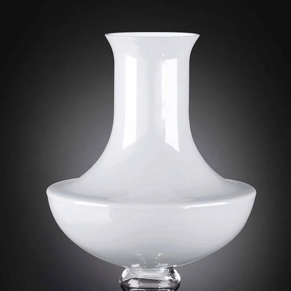 Vaso da Interno Moderno in Vetro Bianco e Trasparente Made in Italy - Portos Viadurini