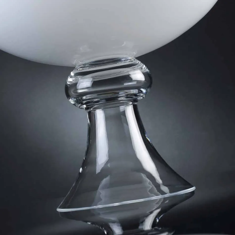 Vaso da Interno Moderno in Vetro Bianco e Trasparente Made in Italy - Portos Viadurini