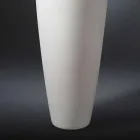 Vaso Decorativo Alto in Ceramica Bianca Lavorata a Mano Made in Italy - Jacky Viadurini