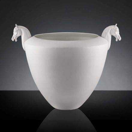 Vaso Decorativo Artigianale in Ceramica Bianca o Oro 24k Made in Italy - Jakcy Viadurini