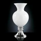 Vaso Decorativo da Interno in Vetro Bianco e Trasparente Made in Italy - Frodino Viadurini