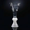 Vaso Decorativo da Interno in Vetro con Base Bianca Realizzato in Italia - Catia
