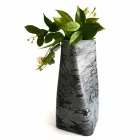Vaso Decorativo di Design in Marmo Bardiglio o di Carrara Made in Italy - Prisma Viadurini
