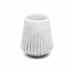 Vaso Decorativo in Marmo Bianco di Carrara Moderno Made in Italy - Cairo Viadurini