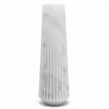 Vaso Decorativo in Marmo Bianco di Carrara Moderno Made in Italy - Cairo