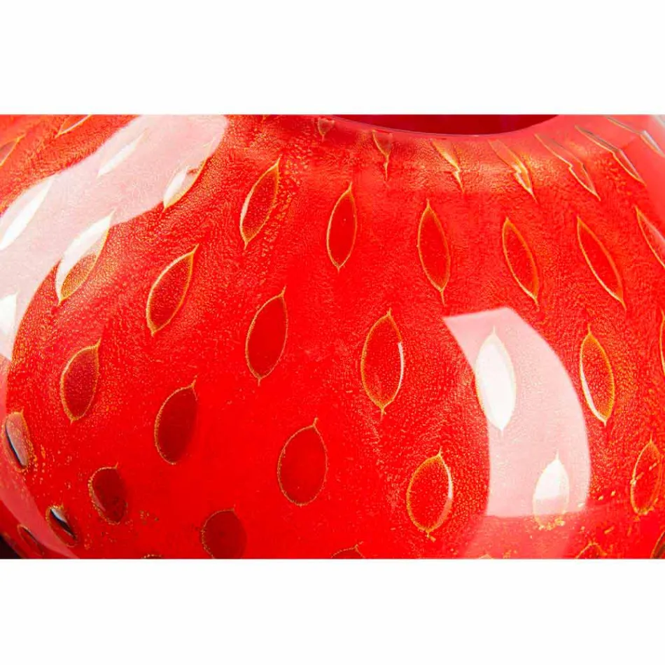 Vaso Decorativo in Vetro Soffiato di Murano Colorato Made in Italy - Barletta Viadurini