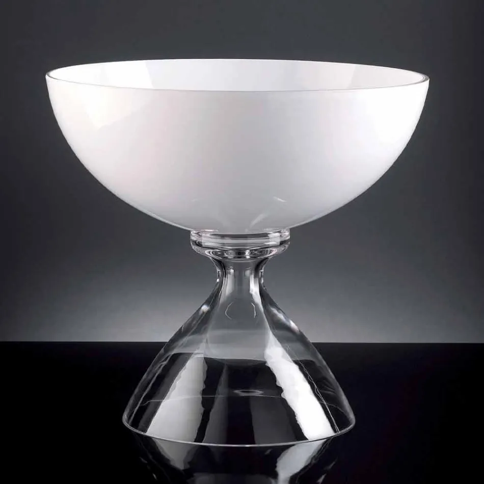 Vaso Decorativo in Vetro Soffiato Lavorato Artigianalmente in Italia - Serena Viadurini