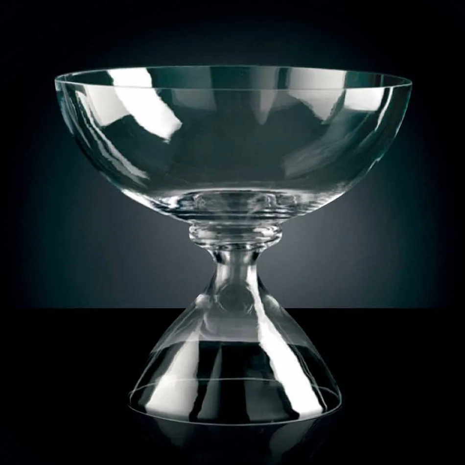 Vaso Decorativo in Vetro Soffiato Lavorato Artigianalmente in Italia - Serena Viadurini