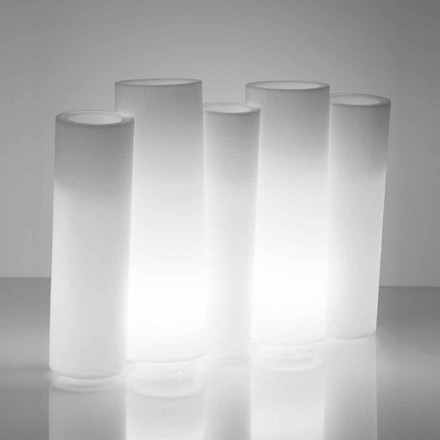 Vaso decorativo luminoso Slide Bamboo di design moderno made in Italy Viadurini
