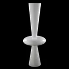Vaso Decorativo Moderno in Ceramica Bianca Lavorata a Mano in Italia - Tulipo Viadurini