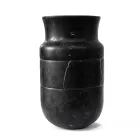 Vaso Decoro in Marmo Bianco di Carrara e Nero Marquinia Design - Calar Viadurini
