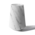 Vaso di Decoro Marmo Bianco Carrara o Nero Portoro a Righe Design - Cairo