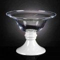 Vaso Elegante per Interni in Vetro Bianco e Trasparente Made in Italy - Allegra