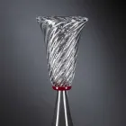Vaso Elegante per Interni in Vetro Soffiato di Murano Made in Italy - Inverso Viadurini