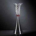Vaso Elegante per Interni in Vetro Soffiato di Murano Made in Italy - Inverso