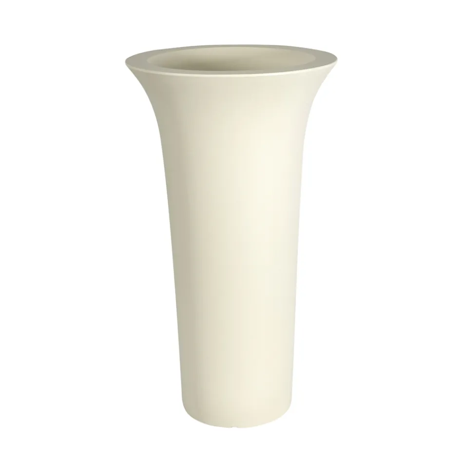 Vaso Fioriera da Giardino Rotondo in Polietilene Made in Italy - Tremont Viadurini