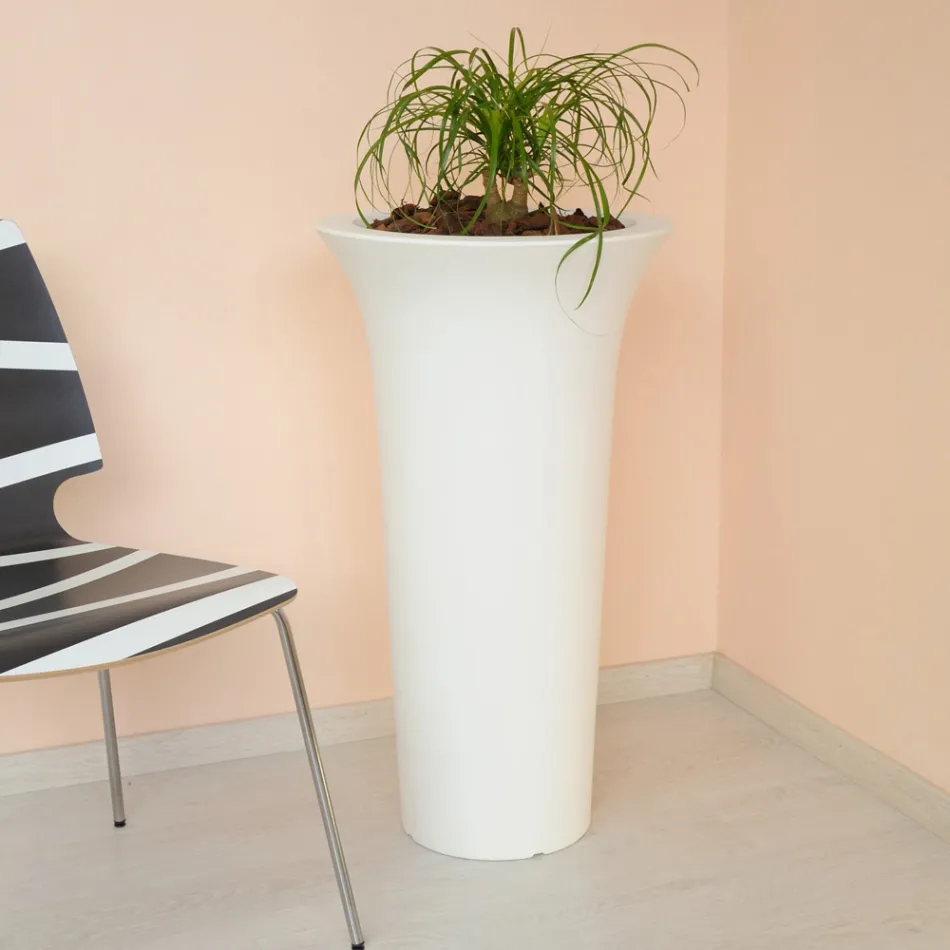 Vaso Fioriera da Giardino Rotondo in Polietilene Made in Italy - Tremont Viadurini