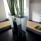Vaso Freestanding in Vetro e Pannelli Intercambiabili 3 Dimensioni - Ghenna Viadurini