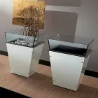 Vaso Freestanding in Vetro e Pannelli Intercambiabili 3 Dimensioni - Ghenna Viadurini