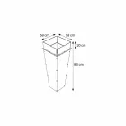 Vaso Freestanding in Vetro e Pannelli Intercambiabili 3 Dimensioni - Ghenna Viadurini