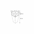 Vaso Freestanding in Vetro e Pannelli Intercambiabili 3 Dimensioni - Ghenna Viadurini