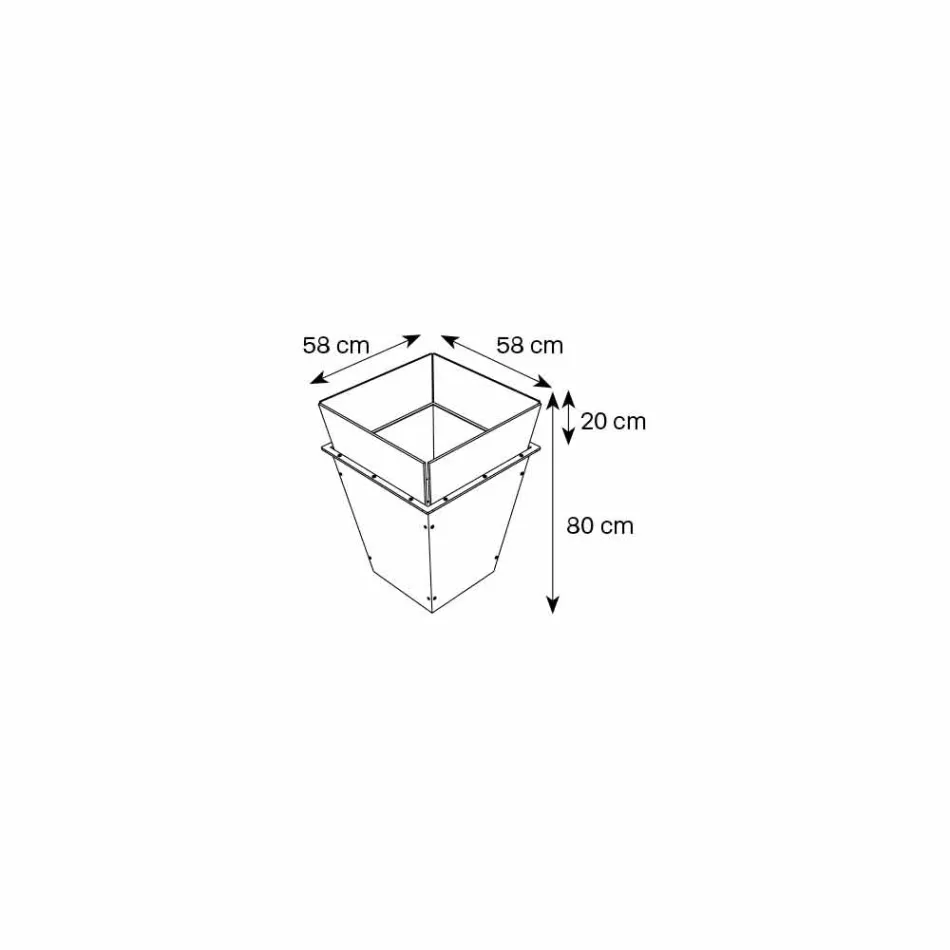 Vaso Freestanding in Vetro e Pannelli Intercambiabili 3 Dimensioni - Ghenna Viadurini
