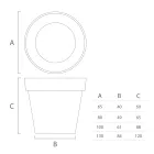Vaso Grande da Esterno in Polietilene 4 Misure Made in Italy - Emporium Viadurini