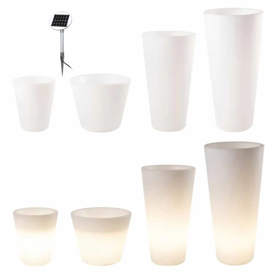 Vaso Illuminato a LED Multicolore o Solare da Giardino o Soggiorno - Vasostar Viadurini