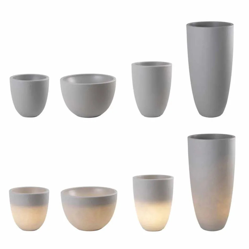 Vaso Illuminato Esterno e Interno Design Moderno Plastica Colorata - Svasostar Viadurini