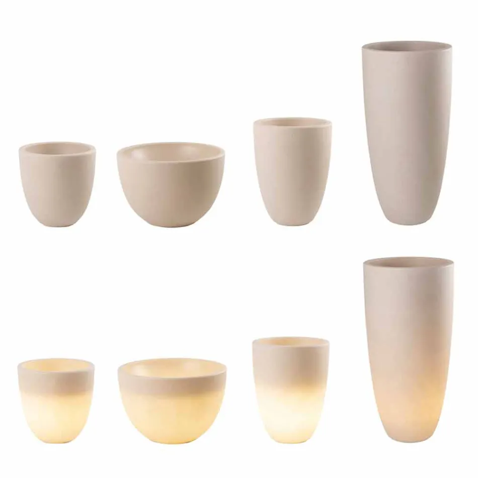 Vaso Illuminato Esterno e Interno Design Moderno Plastica Colorata - Svasostar Viadurini