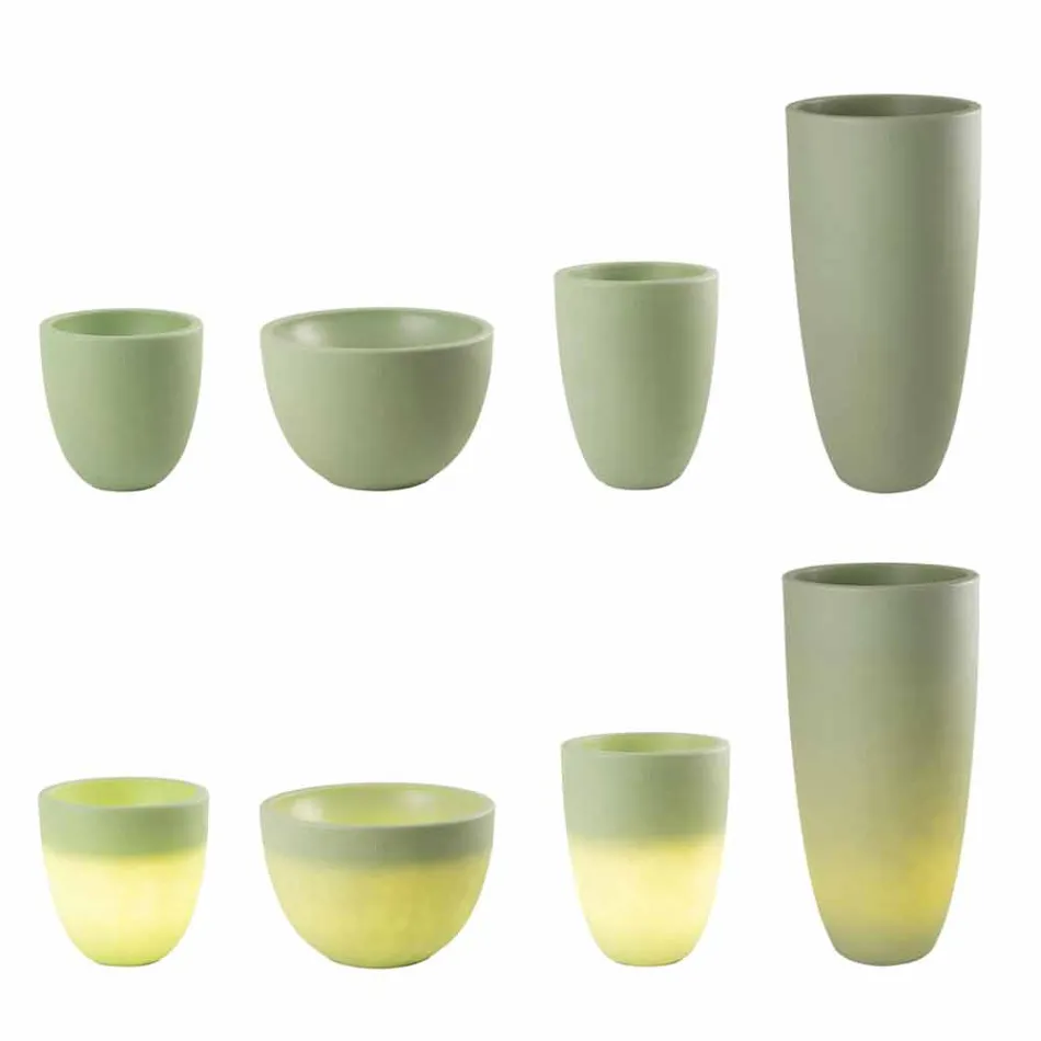 Vaso Illuminato Esterno e Interno Design Moderno Plastica Colorata - Svasostar Viadurini