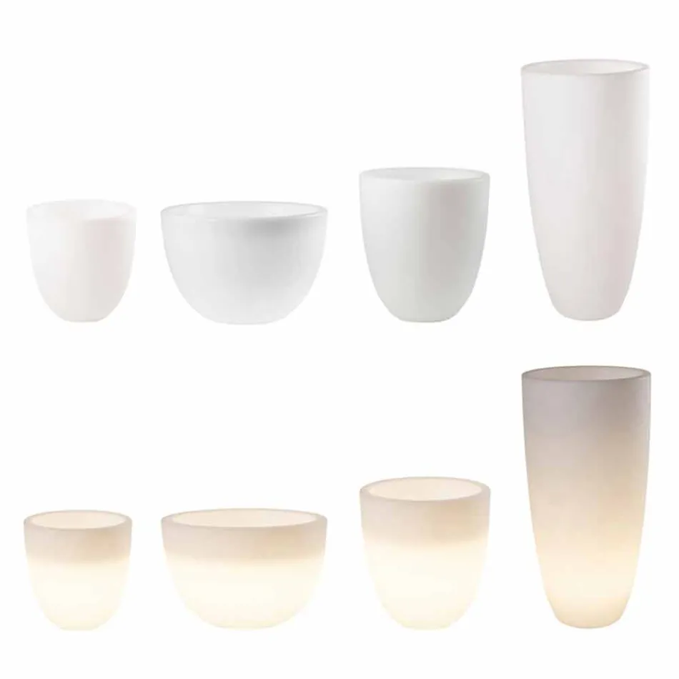 Vaso Illuminato Esterno e Interno Design Moderno Plastica Colorata - Svasostar Viadurini