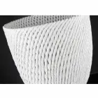 Vaso in Ceramica Lavorata a Mano con Trama Intrecciata Made in Italy - Napoleone Viadurini