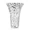 Vaso in Vetro e Metallo Argentato con Decoro Geometrico di Lusso - Chirico