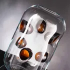 Vaso in Vetro Soffiato di Murano con Dettagli Colorati Made in Italy - Trapani Viadurini