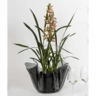 Vaso interno/esterno drappeggiato fumé Pina, design moderno  Viadurini