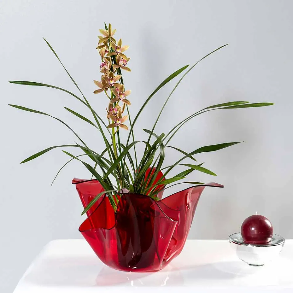 Vaso interno/esterno multiuso Pina rosso, design moderno made Italy Viadurini