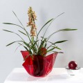 Vaso interno/esterno multiuso Pina rosso, design moderno made Italy