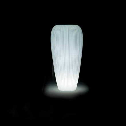 Vaso Luminoso da Esterno in Polietilene di Design Moderno - Skin by Myyour Viadurini