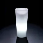 Vaso Luminoso da Interno Alto in Polietilene perla Made in Italy - Devid Viadurini