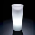 Vaso Luminoso da Interno Alto in Polietilene perla Made in Italy - Devid Viadurini