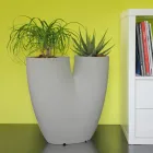 Vaso Moderno da Giardino Colorato in Polietilene Made in Italy - Flowes Viadurini