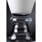 Vaso Moderno da Interno in Vetro Bianco e Trasparente Made in Italy - Romantica Viadurini